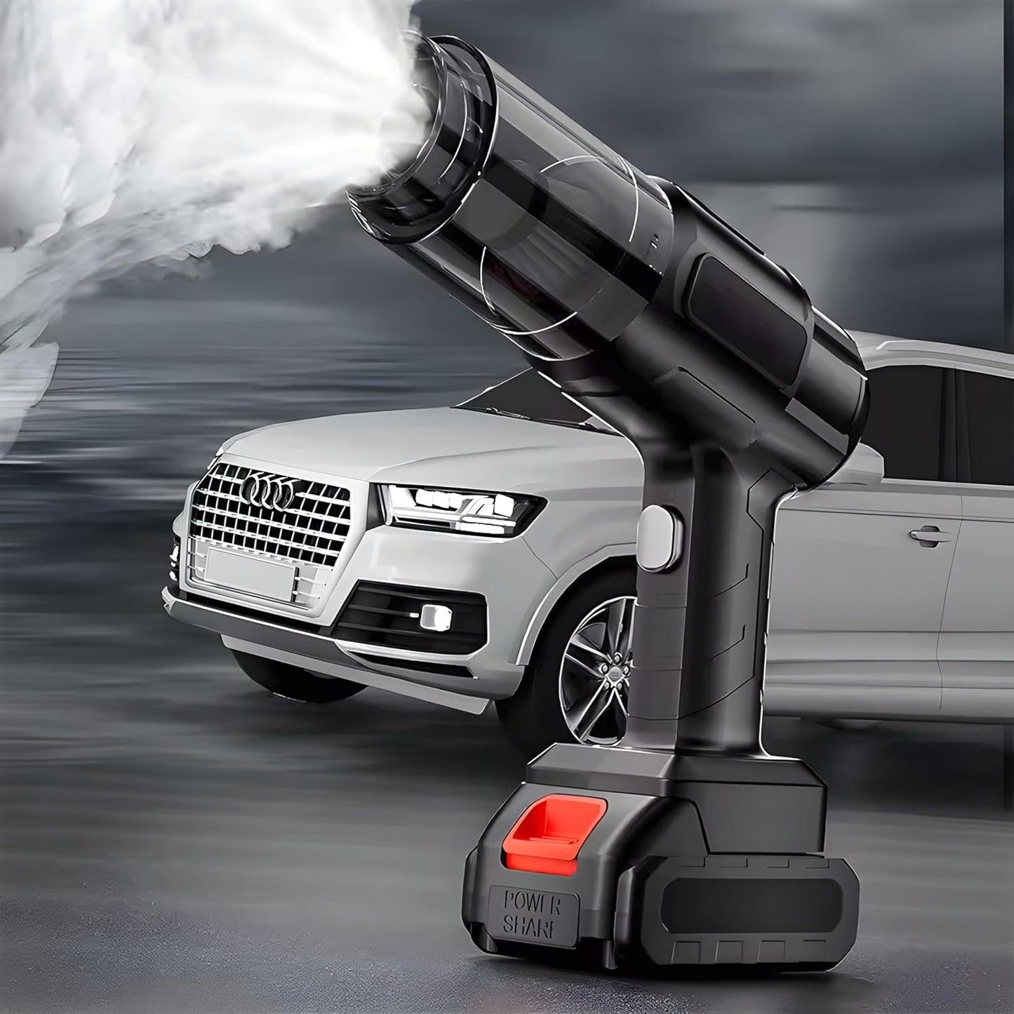 3 in 1 High Power Vacuum Cleaner Portable 18000PA Wireless Car Vacuum Cleaner with 12500mAh Battery Small Handheld Vacuum Cleaner for home 12500mAh Large capacity battery】:Large capacity battery brings long runtimes,The 12500mAh battery can ensure the vac