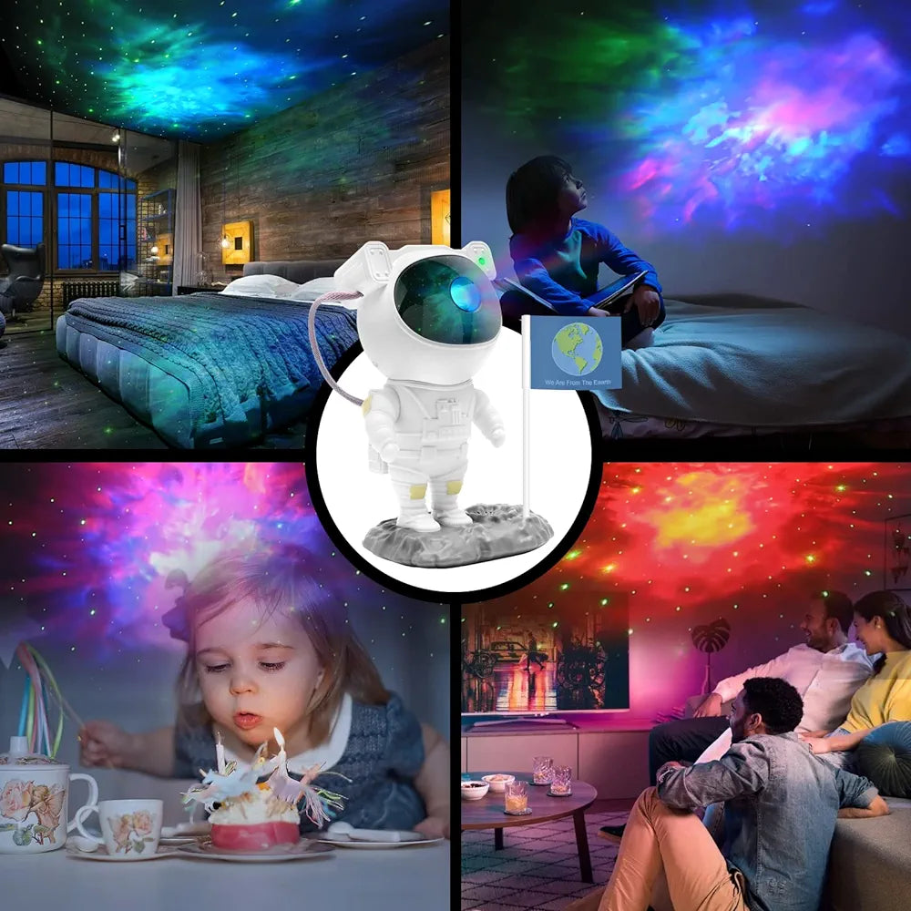 Brand: LUXONIC
4.0 4.0 out of 5 stars (87)
LUXONIC Galaxy Astronaut Projector with Bluetooth Music Speaker,Remote Control&Timer,Nebula Star Space Buddy Projector