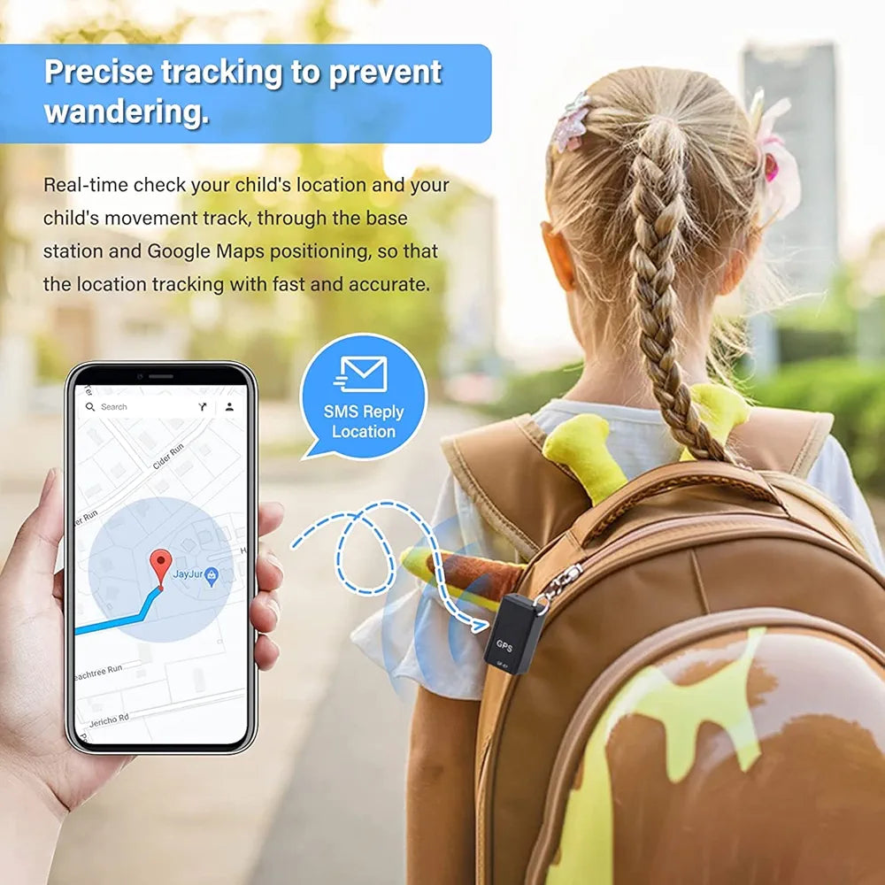 GPS Wireless Tracker with Voice Recording, Magnetic Real Time Tracking GPS Tracker for Kids Safety, Bikes, Cars, Elders & Pets (GF-07 GPS Tracker) (GF-07)